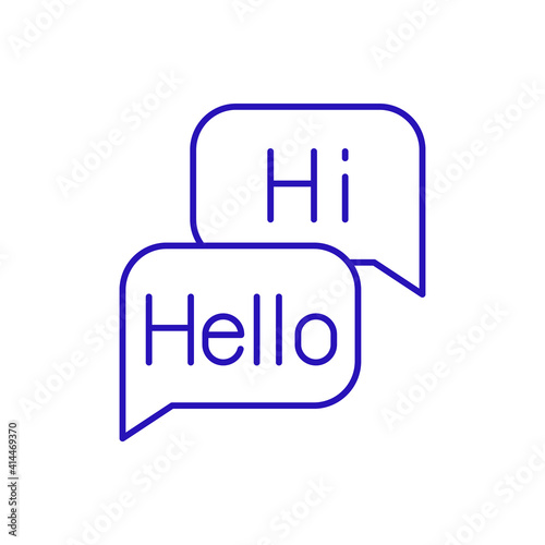 Language learning progress RGB color icon. Greetings and simple phrases. Improving social interaction. Practicing vocabulary. Language acquisition. Speaking skills. Isolated vector illustration