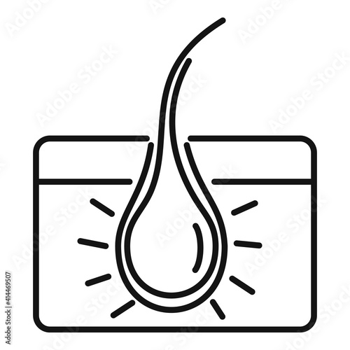 Hair removal icon. Outline hair removal vector icon for web design isolated on white background