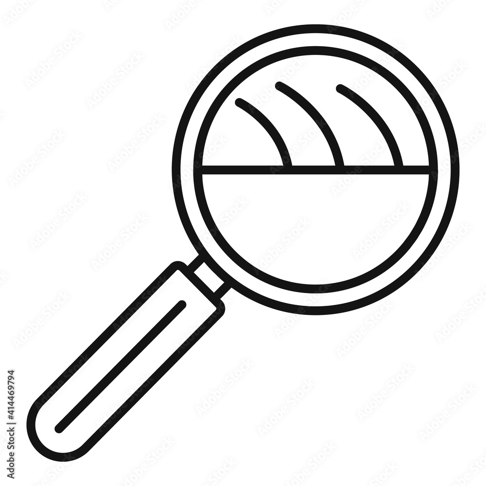 Hair removal magnifier icon. Outline hair removal magnifier vector icon for web design isolated on white background Hair removal magnifier icon. Outline hair removal magnifier vector icon for web design isolated on white background