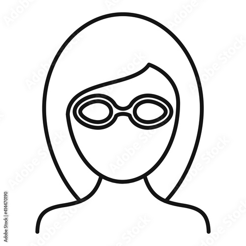 Girl laser hair removal icon. Outline girl laser hair removal vector icon for web design isolated on white background