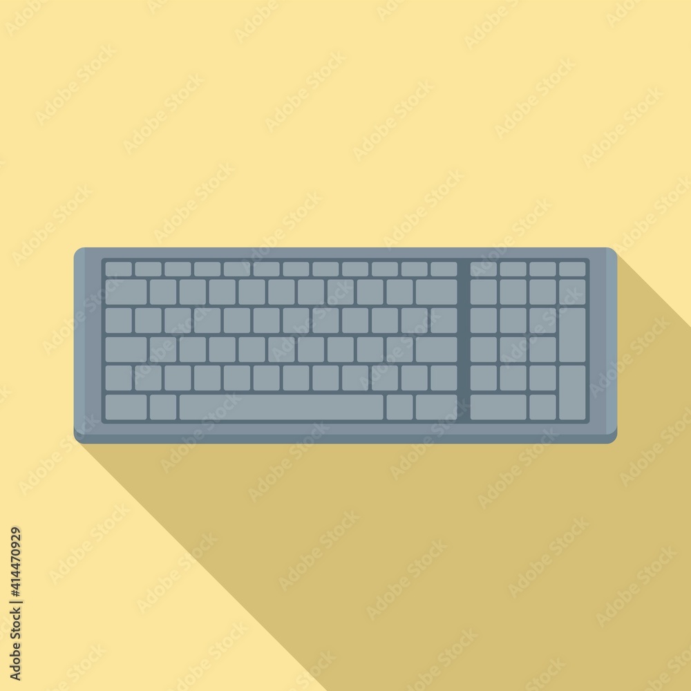Button keyboard icon. Flat illustration of button keyboard vector icon for web design