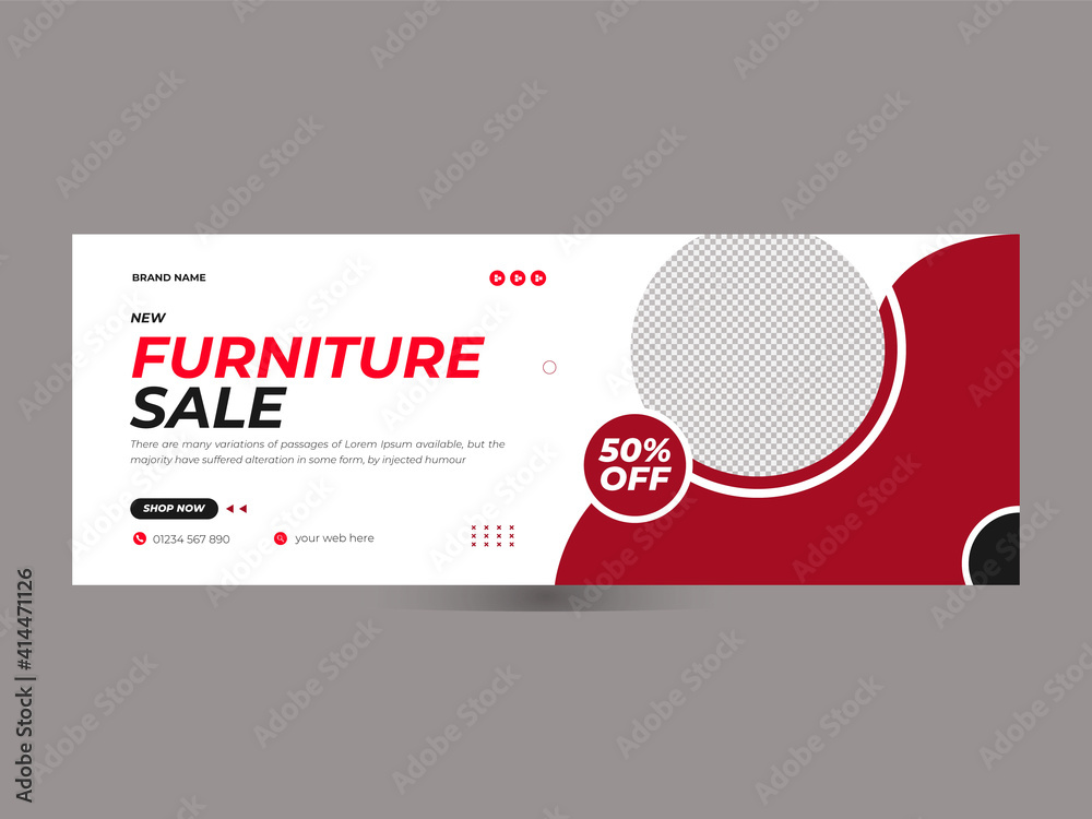 Furniture Facebook cover ads timeline web banner template Social media post Furniture Facebook cover ads timeline web banner template Social media post