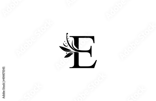 Monogram Flourishes Letter E Logo Manual Elegant Minimalism Sign Vector