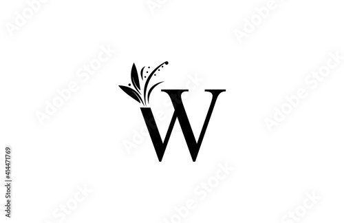 Monogram Flourishes Letter W Logo Manual Elegant Minimalism Sign Vector