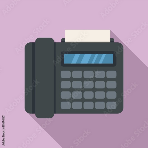 Office manager telephone icon. Flat illustration of office manager telephone vector icon for web design
