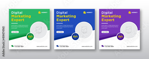 Corporate Business promotion & creative digital marketing agency social media post banner, post