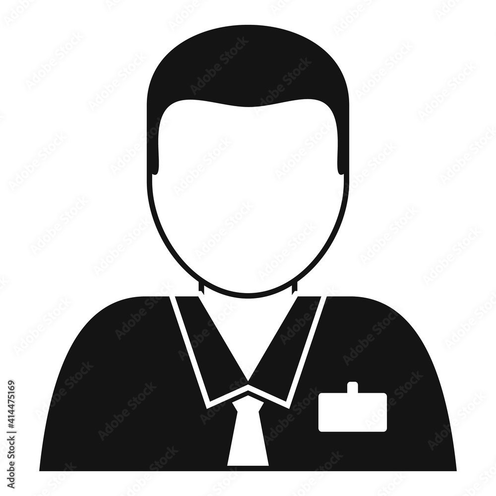 Office manager man icon. Simple illustration of office manager man vector icon for web design isolated on white background Office manager man icon. Simple illustration of office manager man vector icon for web design isolated on white background