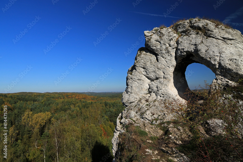 Okiennik Wielki - unique rock formations in Polish Jura, Poland
