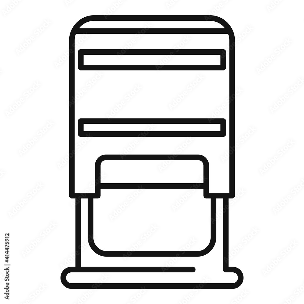 Office manager stamp icon. Outline office manager stamp vector icon for web design isolated on white background