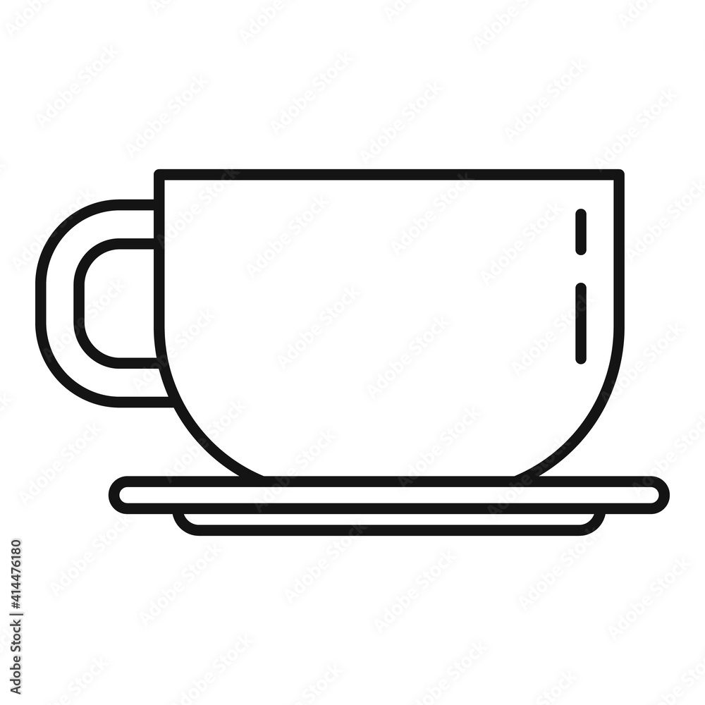 Office manager coffee cup icon. Outline office manager coffee cup vector icon for web design isolated on white background Office manager coffee cup icon. Outline office manager coffee cup vector icon for web design isolated on white background