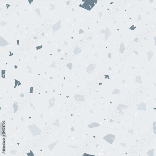 Terrazzo seamless pattern. Earthy classic flooring