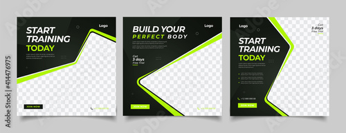 Gym Fitness social media post template