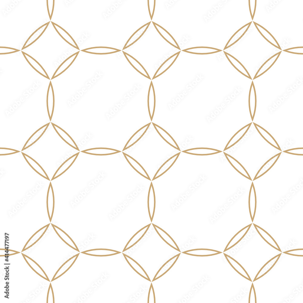 Fototapeta premium Vector geometric seamless pattern.Modern geometric background. Grid with circles.