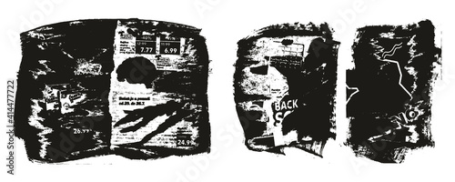 Ripped & Torn Paper Background Grunge Punk Style High Detail Abstract Vector Background Set 