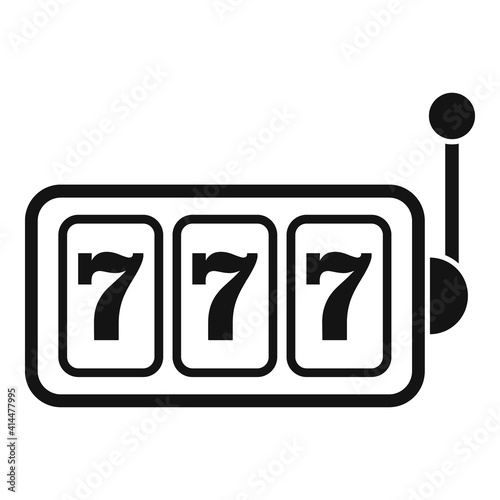 Slot machine icon. Simple illustration of slot machine vector icon for web design isolated on white background
