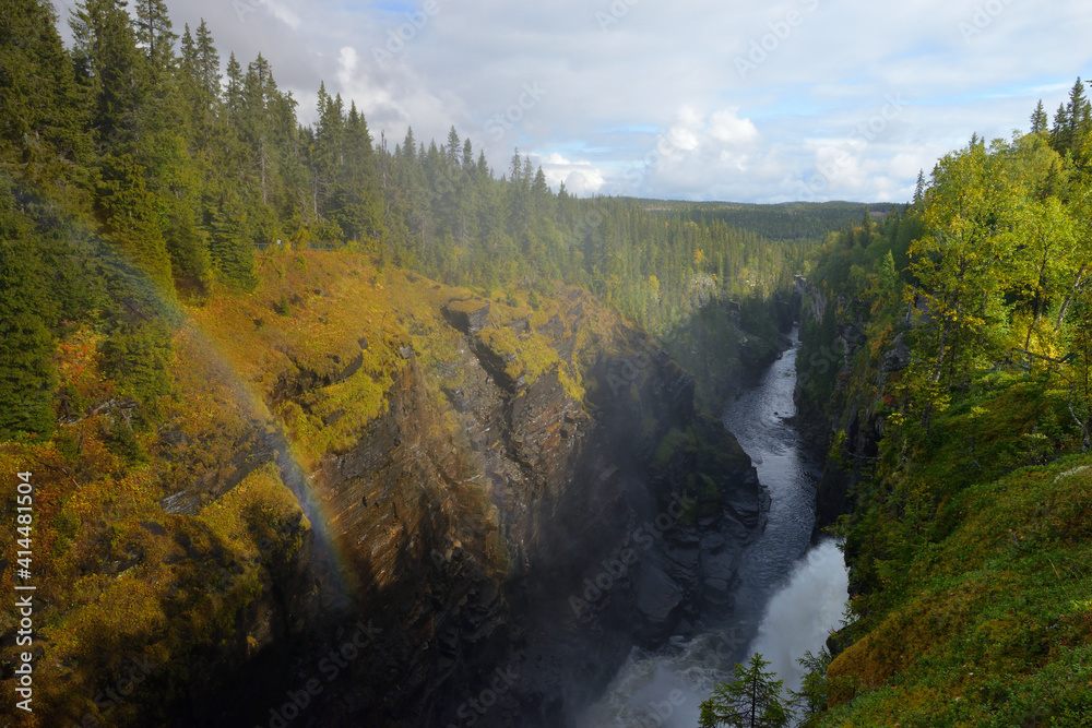 Hällingsåfallet Wasserfall in Schweden	