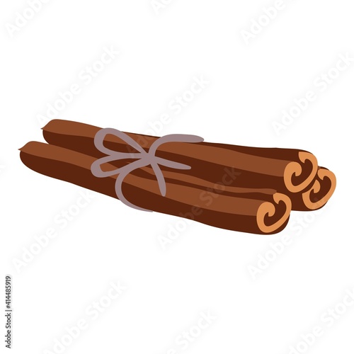 Cinnamon icon. Cartoon of cinnamon vector icon for web design isolated on white background