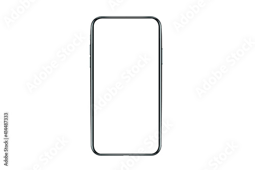  Phone Mockup, Highly Detailed Realistic Devices Isolated on White Background, Front and Side View. Vector Illustration