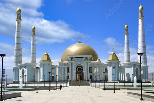 Spiritual Mosque of President Turkmenbasy, Ashgabat, Turkmenistan photo