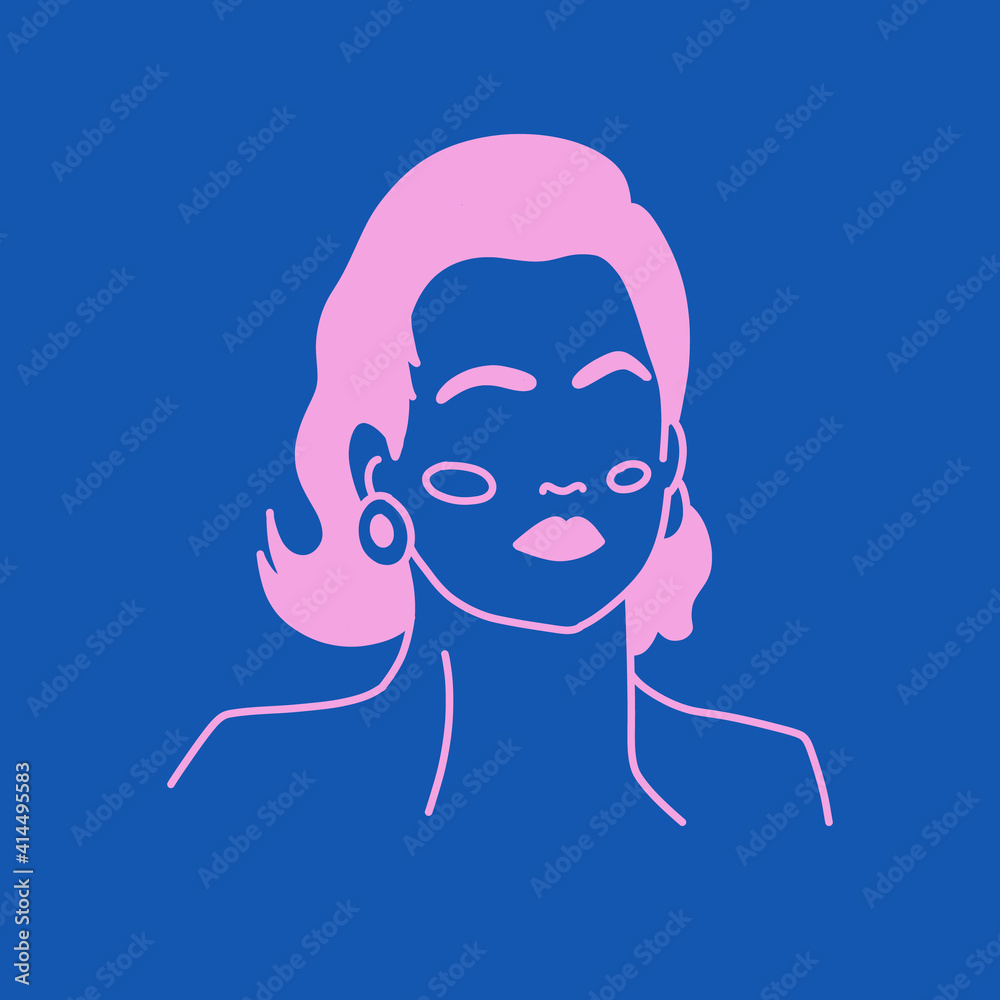 Modern abstract faces. Minimalism concept. Line art drawing style. Contemporary silhouette of woman. Hand drawn trendy vector posters, illustrations for print. Modern abstract faces. Minimalism concept. Line art drawing style. Contemporary silhouette of woman. Hand drawn trendy vector posters, illustrations for print.