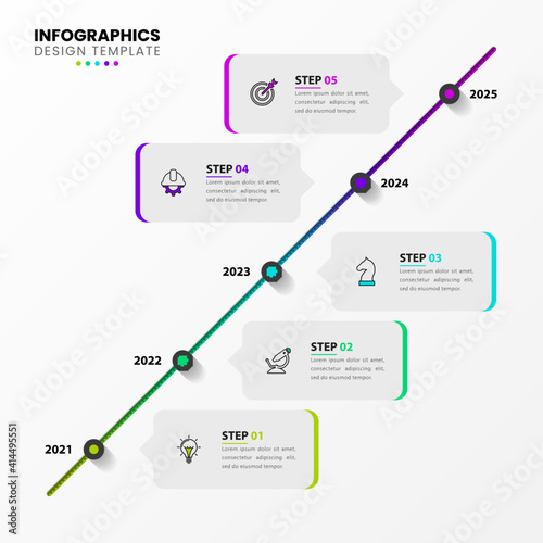 Infographic design template. Creative concept with 5 steps