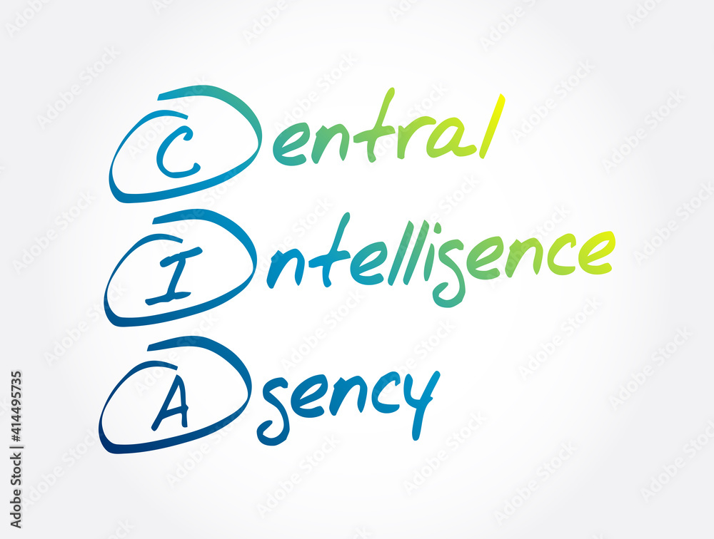 CIA - Central Intelligence Agency acronym, concept background - obrazy, fototapety, plakaty 
