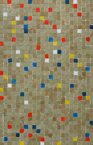 Coloured mosaic tiles. Background texture