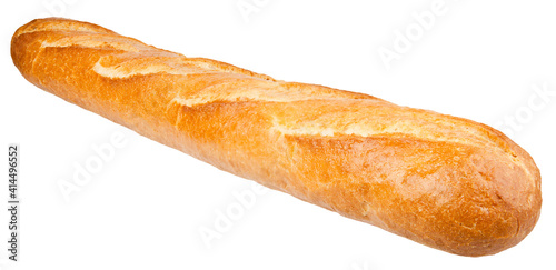 Long loaf. French bread isolated on the white background