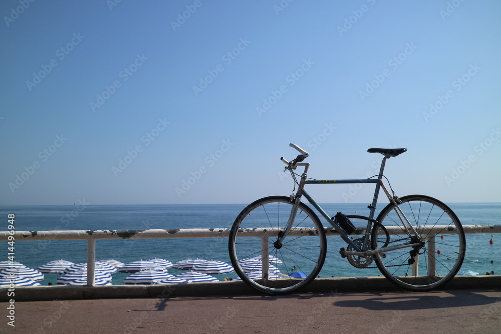 bicycle and ocean view