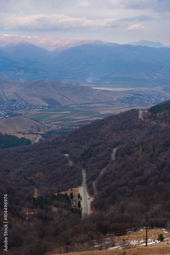 Rural landscape with Gargar village, Armenia