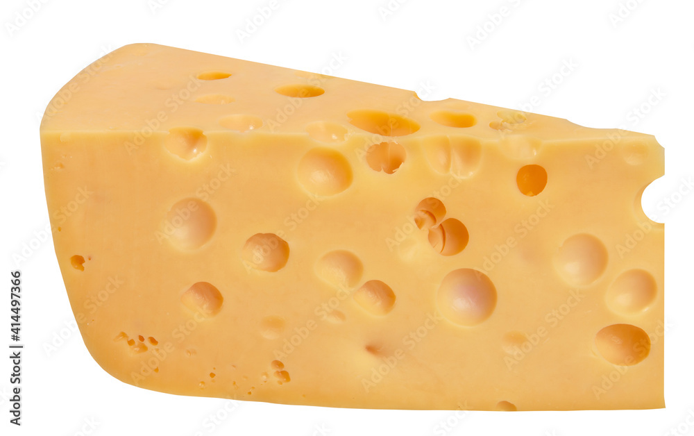 The perfect pieces of swiss cheese isolated on white background with clipping path The perfect pieces of swiss cheese isolated on white background with clipping path