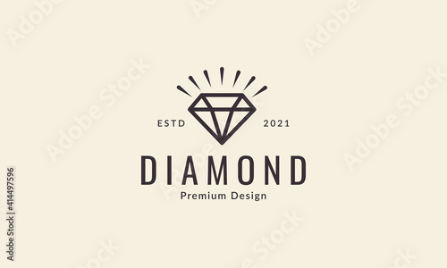 lines diamond shine logo design vector icon symbol illustration