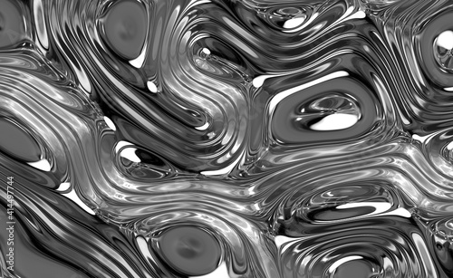 Abstract silver steel background with reflection 3d illustration
