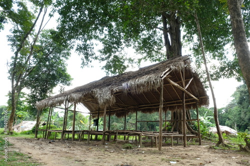 A place for the indigenous people gathers for meeting, social ceremony and children playing.
