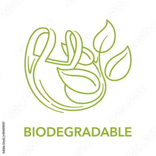 Biodegradable sign - plastic packet turns to plant