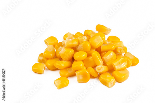 Heap of canned yellow sweet...