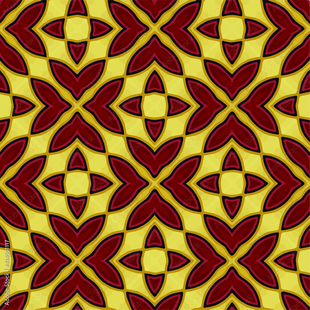 Seamless pattern with multicolored shapes. Seamless pattern with multicolored shapes.