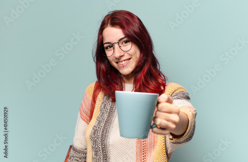 tty student woman with a coffee cup photo