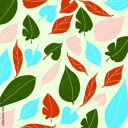 Colorful Modern Vector Leaf Background