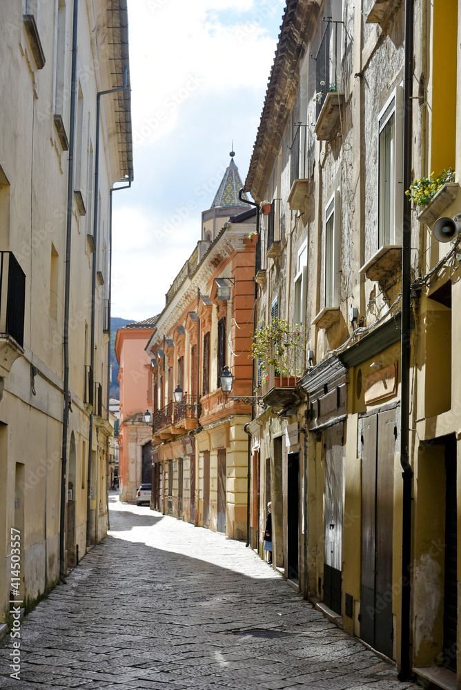 A street in Sant'Agata dei Goti, a medieval village in the province of Benevento, Italy.