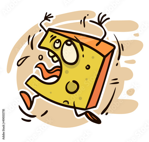 crazy cheese vector