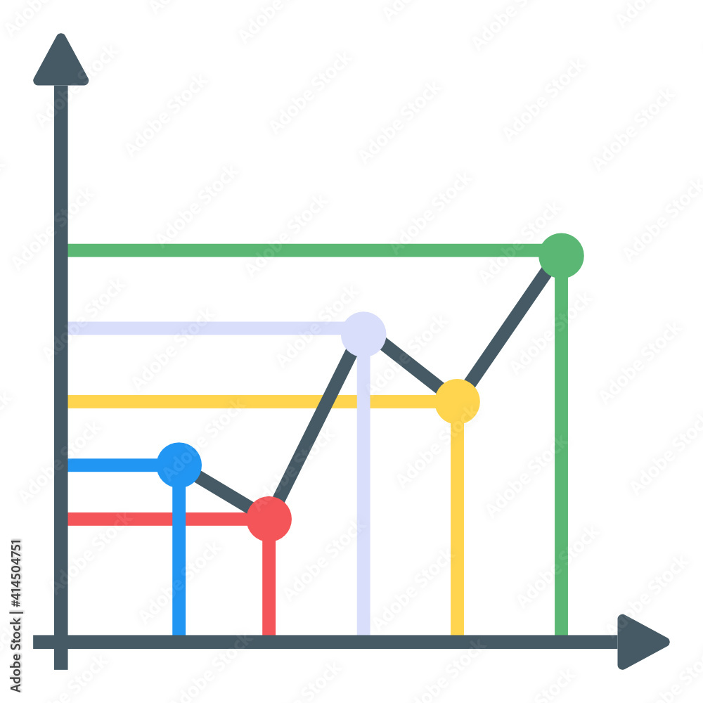 A flat icon of graphical representation
A flat icon of graphical representation