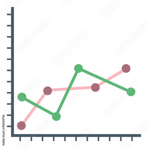 
A flat icon of graphical representation
