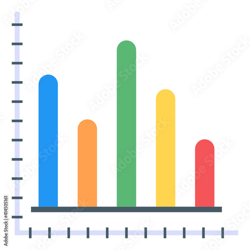  Graphical representation of a vertical chart  called a vertical column graph  