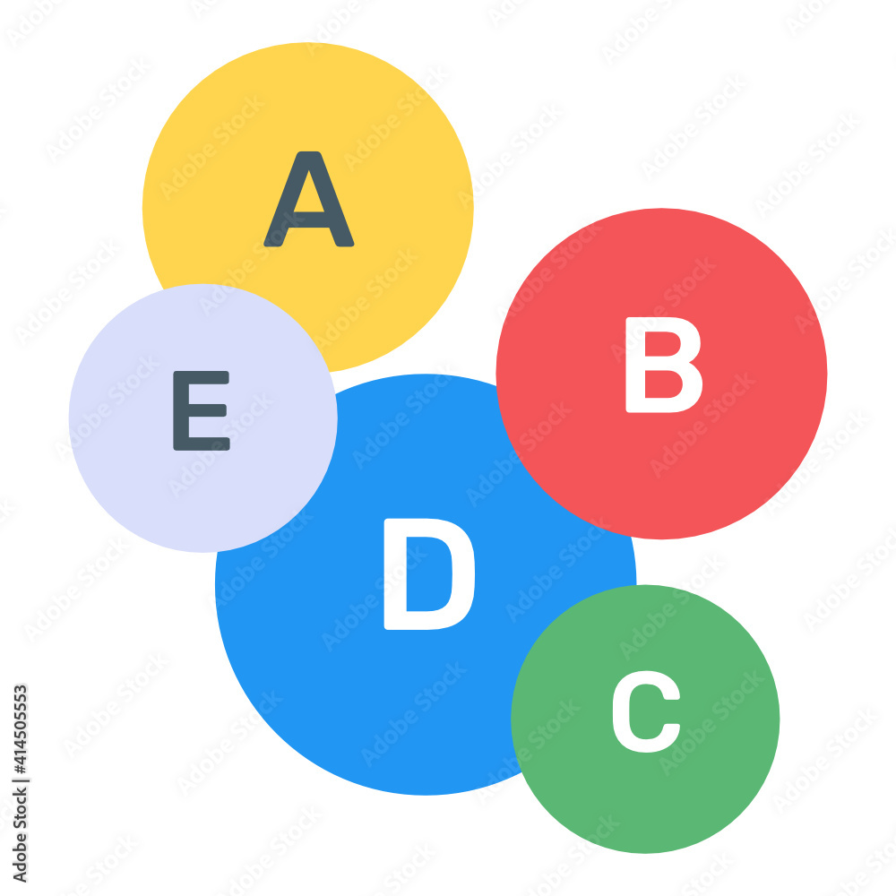 A petals chart with floral infographic, flat icon
A petals chart with floral infographic, flat icon