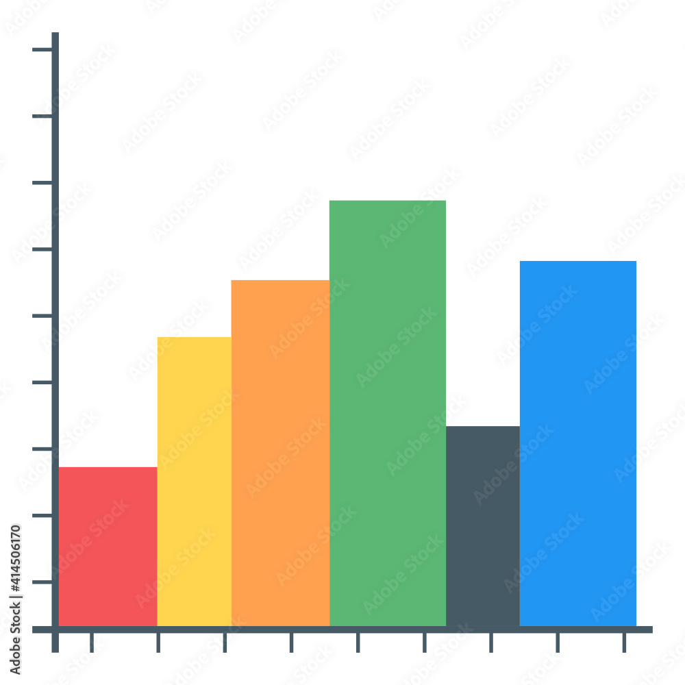A statical marimekko graph icon in flat design
A statical marimekko graph icon in flat design