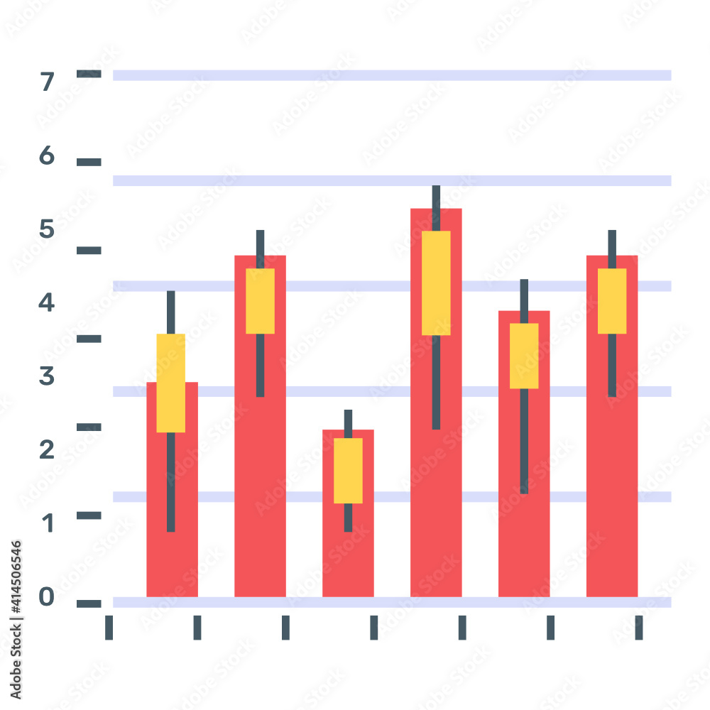A box plot or a candlestick diagram icon in flat editable design
A box plot or a candlestick diagram icon in flat editable design