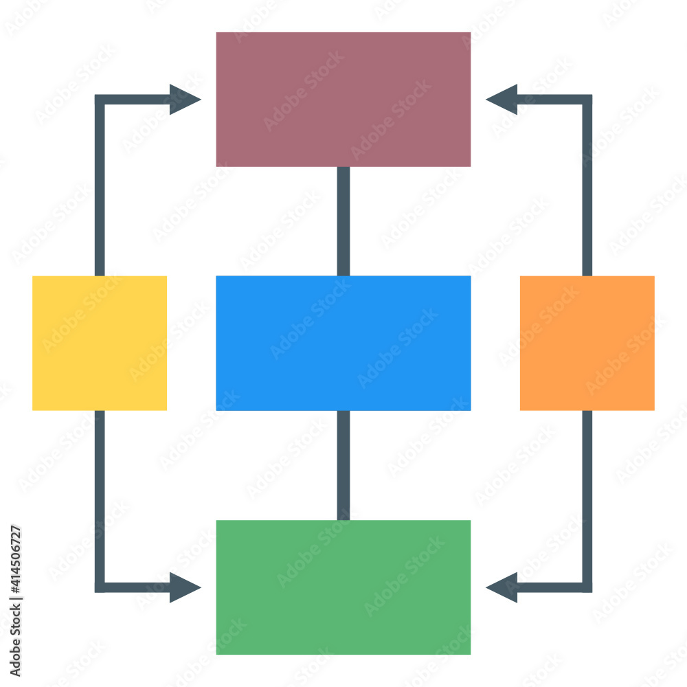 An algorithm infographic icon in flat editable design
An algorithm infographic icon in flat editable design