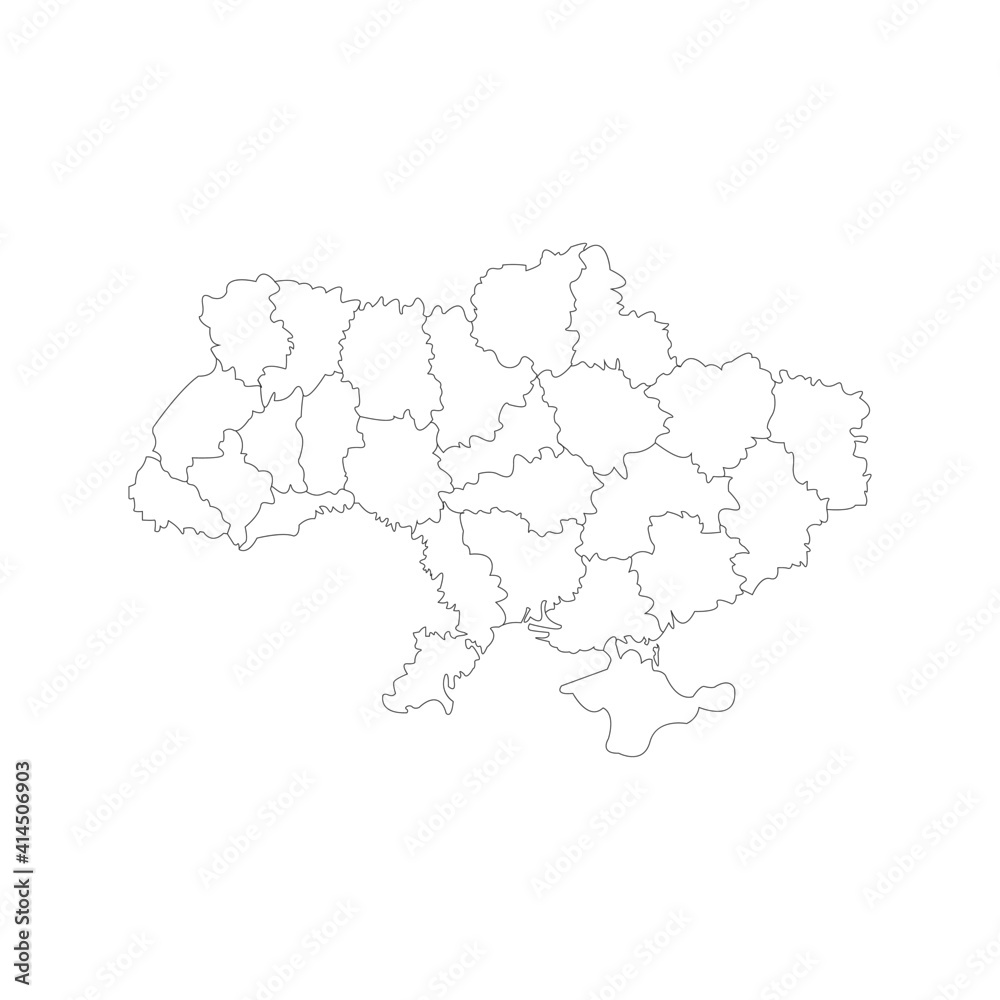 This is a Ukraine map isolated on a white background.