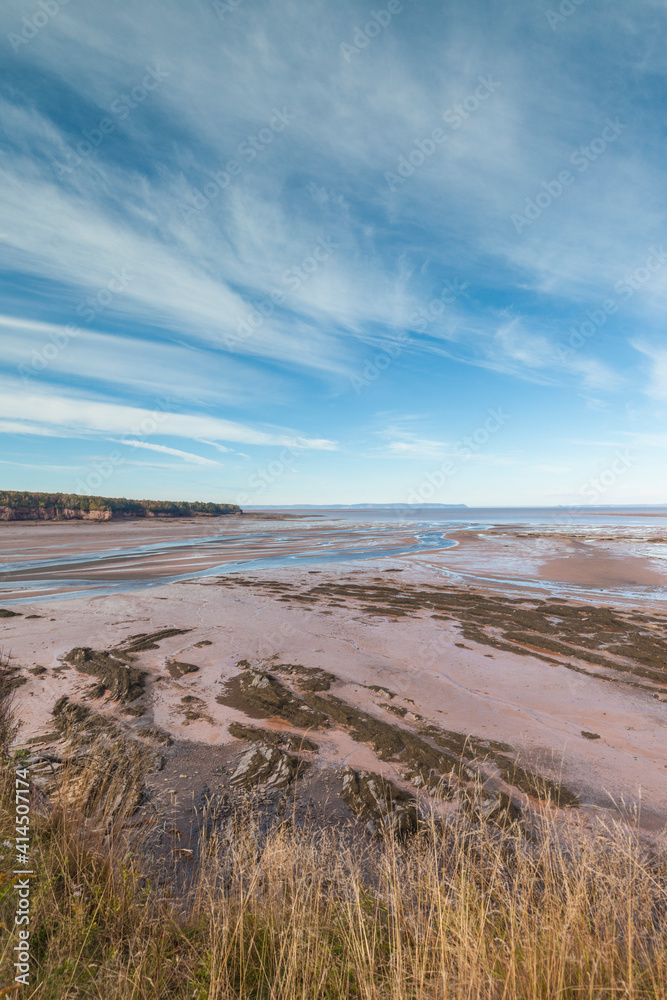 Canada, Nova Scotia, Walton. Low tide on the Minas Basin.